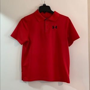 Under Armor Boys Youth Large- Heat Gear Polo